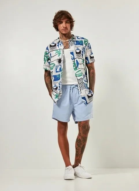 bermuda sarja azul claro bermuda sarja azul claro