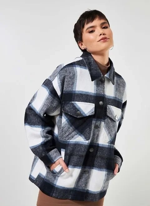 jaqueta estilo camisa xadrez jaqueta estilo camisa xadrez