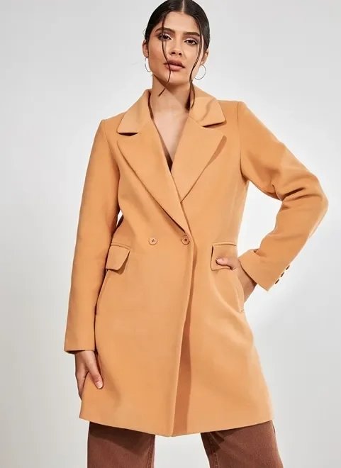 casaco sobretudo alongado caramelo casaco sobretudo alongado caramelo