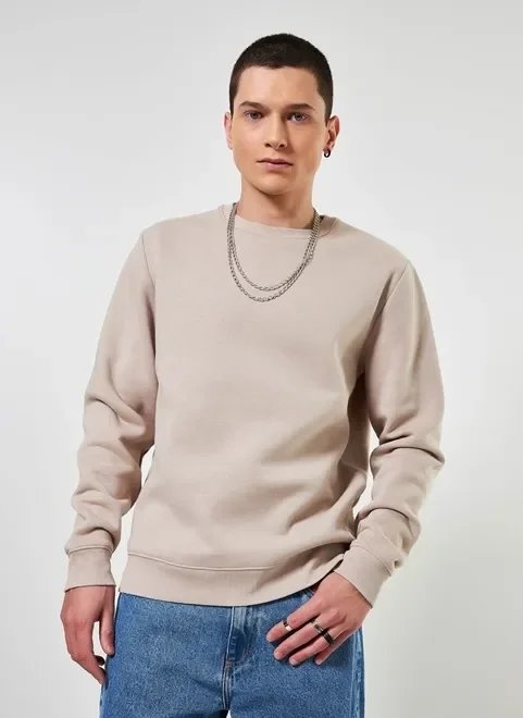 moletom básico sem capuz moletom básico sem capuz