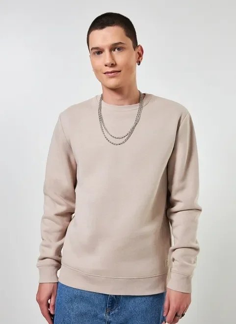 moletom básico sem capuz moletom básico sem capuz