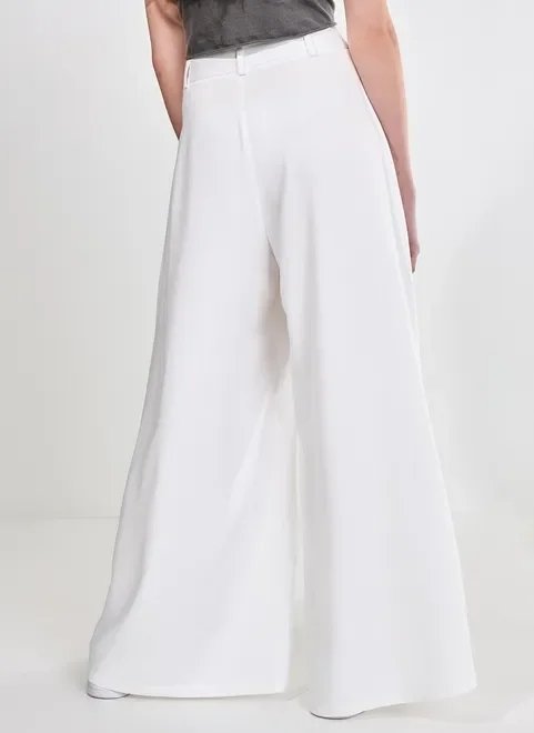 calça pantalona cintura alta branca calça pantalona cintura alta branca