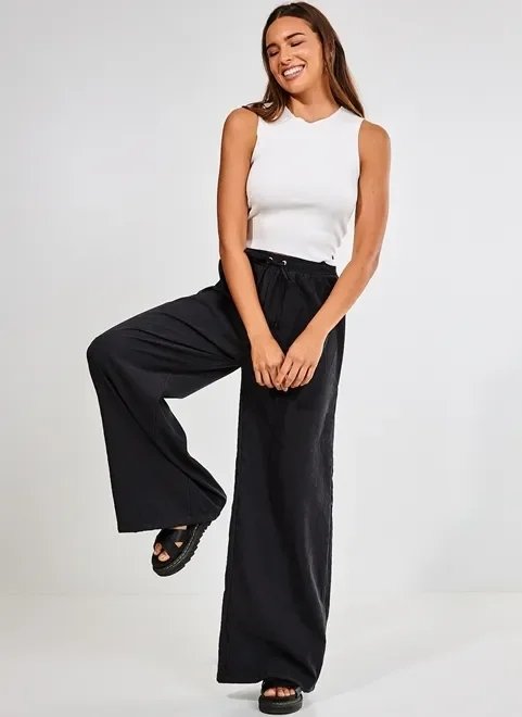 calça pantalona preta calça pantalona preta