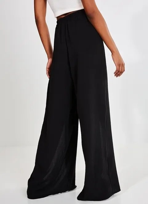 calça cintura alta pantalona com fenda calça cintura alta pantalona com fenda