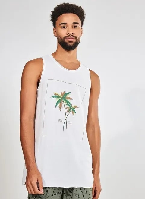 regata alongada off-white coqueiro regata alongada off-white coqueiro