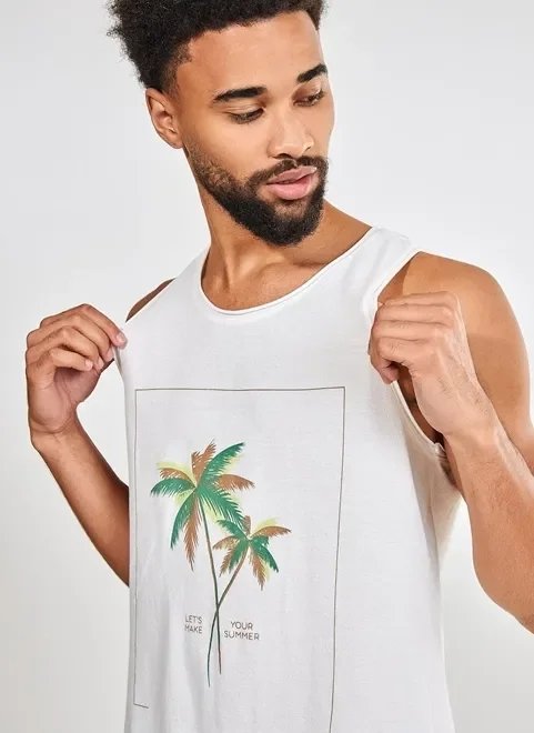 regata alongada off-white coqueiro regata alongada off-white coqueiro