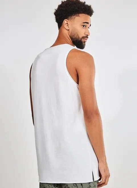 regata alongada off-white coqueiro regata alongada off-white coqueiro