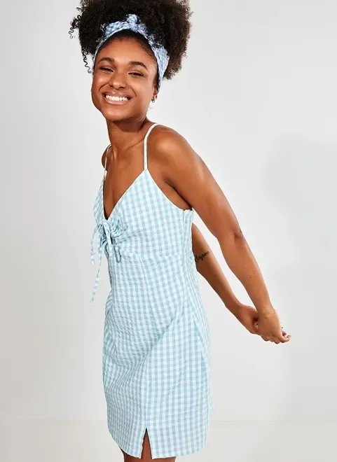 vestido de alcinha xadrez vichy vestido de alcinha xadrez vichy