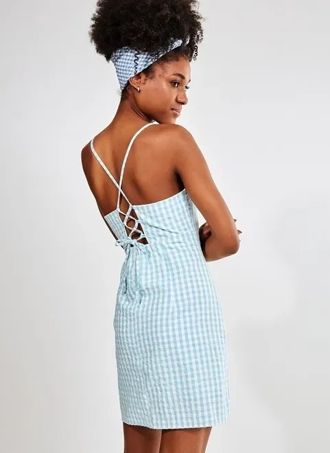 vestido de alcinha xadrez vichy vestido de alcinha xadrez vichy