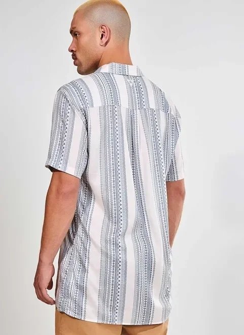 camisa listras étnicas camisa listras étnicas