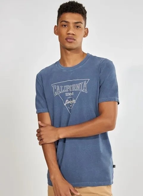 camiseta azul estonada califórnia camiseta azul estonada califórnia