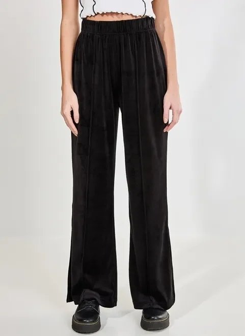 calça wild leg em plush calça wild leg em plush