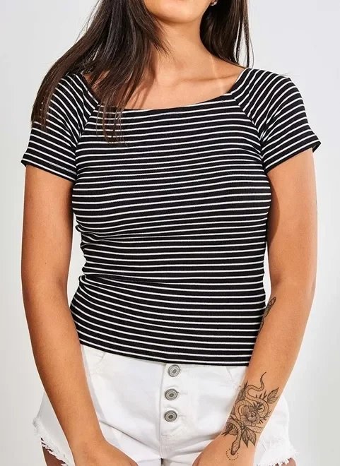 blusa justa listrada blusa justa listrada