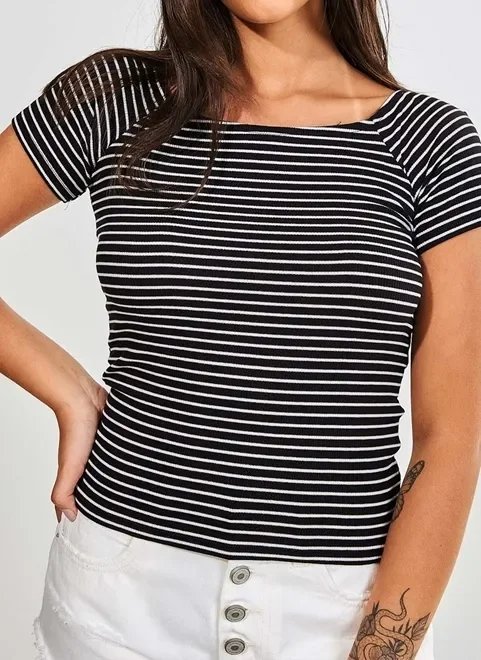 blusa justa listrada blusa justa listrada