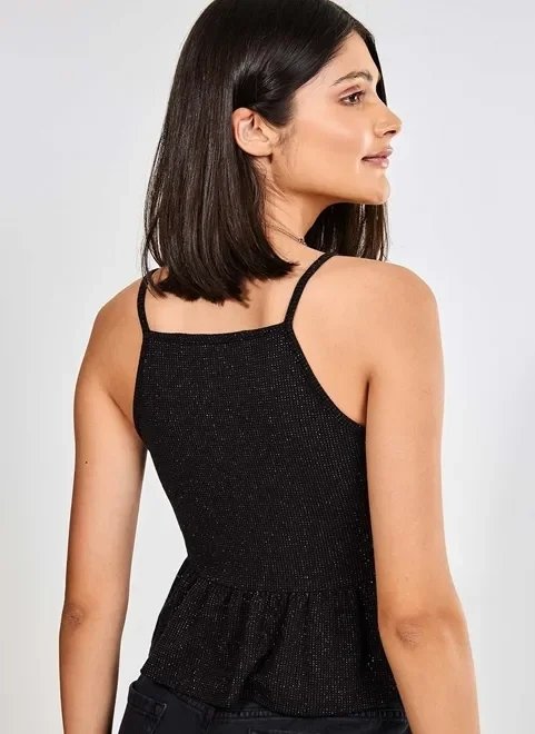 blusa lurex brilhoso com babado blusa lurex brilhoso com babado