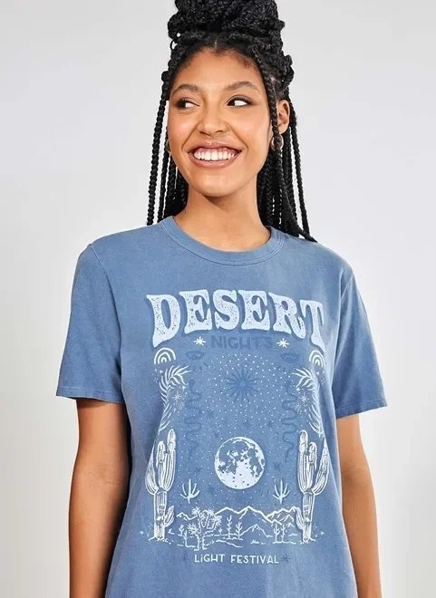 camiseta oversized azul desert camiseta oversized azul desert