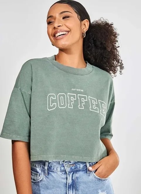blusa cropped verde coffee blusa cropped verde coffee