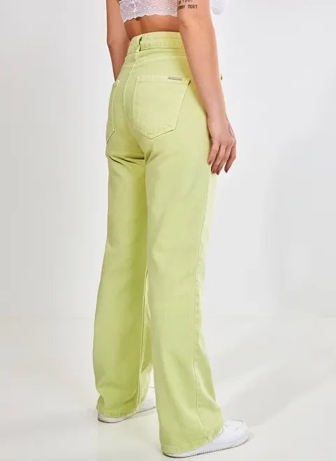 calça de sarja oversized verde lima calça de sarja oversized verde lima