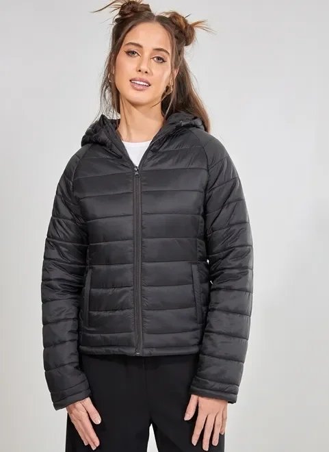 jaqueta puffer preta básica jaqueta puffer preta básica