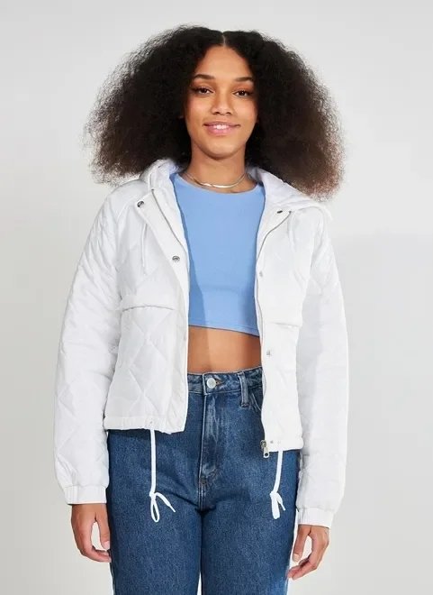 jaqueta acolchoada off-white jaqueta acolchoada off-white