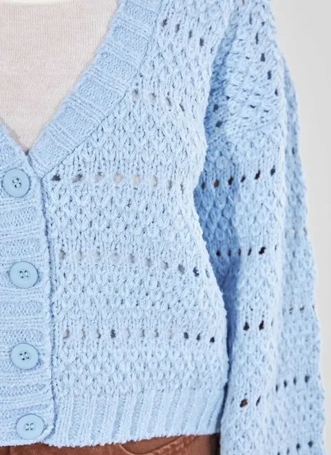 cardigan de tricô azul cardigan de tricô azul