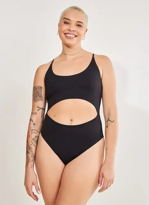 maiô liso com recorte maiô liso com recorte