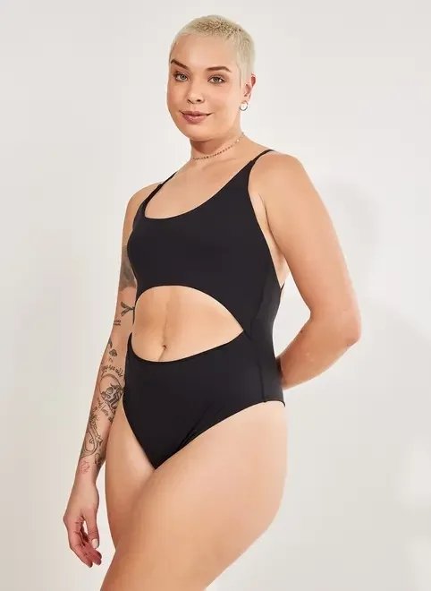 maiô liso com recorte maiô liso com recorte