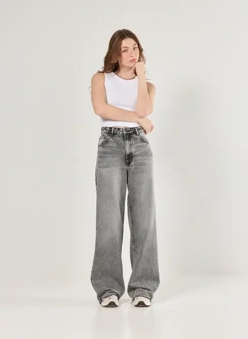 calça jeans wide leg cintura alta calça jeans wide leg cintura alta