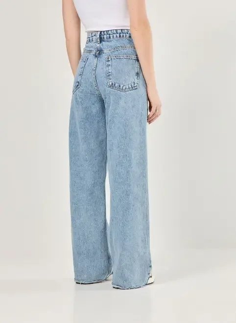 calça jeans wide leg cintura alta calça jeans wide leg cintura alta