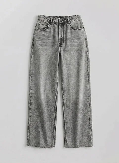 calça jeans wide leg cintura alta calça jeans wide leg cintura alta