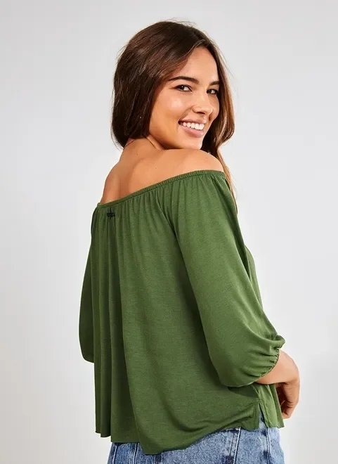 blusa verde soltinha ombro a ombro blusa verde soltinha ombro a ombro