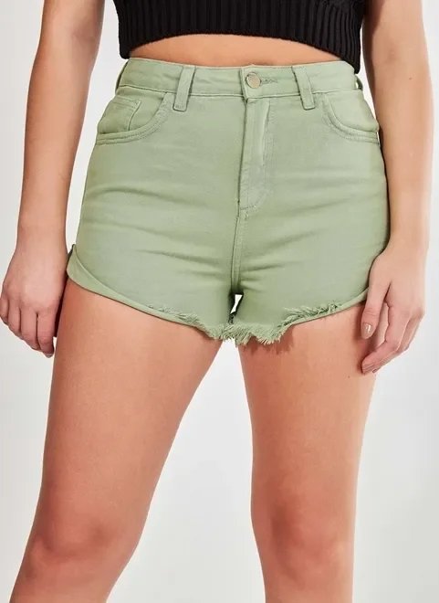 short em sarja verde seco short em sarja verde seco