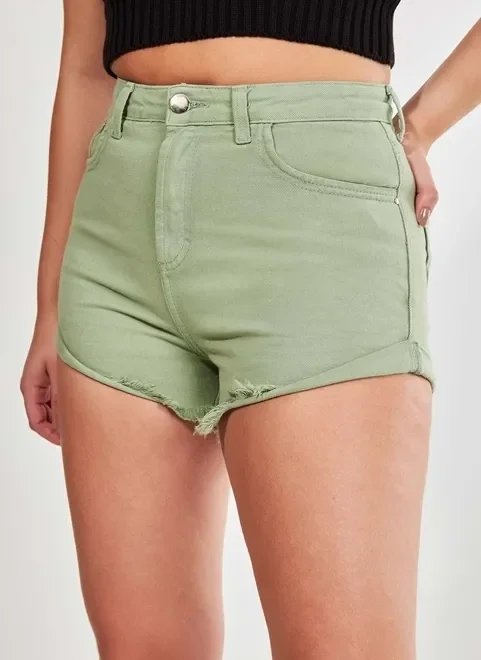 short em sarja verde seco short em sarja verde seco