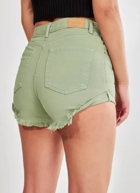 short em sarja verde seco short em sarja verde seco