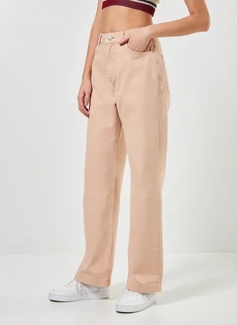 calça reta oversized caqui calça reta oversized caqui
