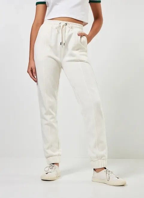 calça jogger de moletom off-white calça jogger de moletom off-white