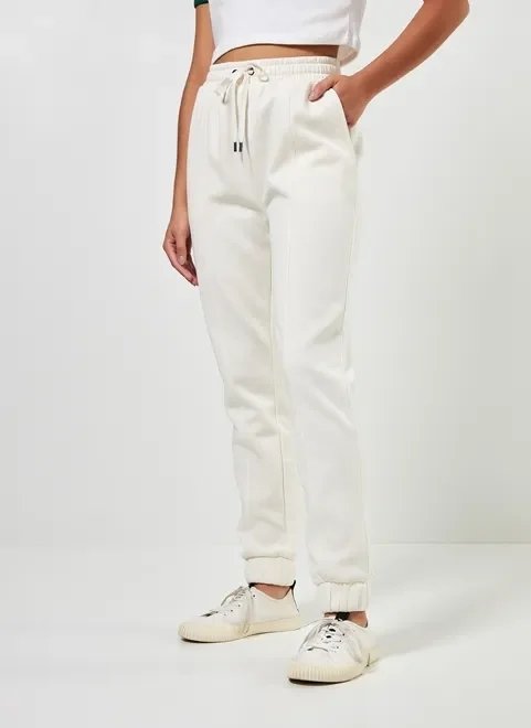 calça jogger de moletom off-white calça jogger de moletom off-white