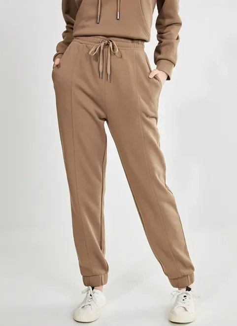 calça jogger de moletom marrom calça jogger de moletom marrom
