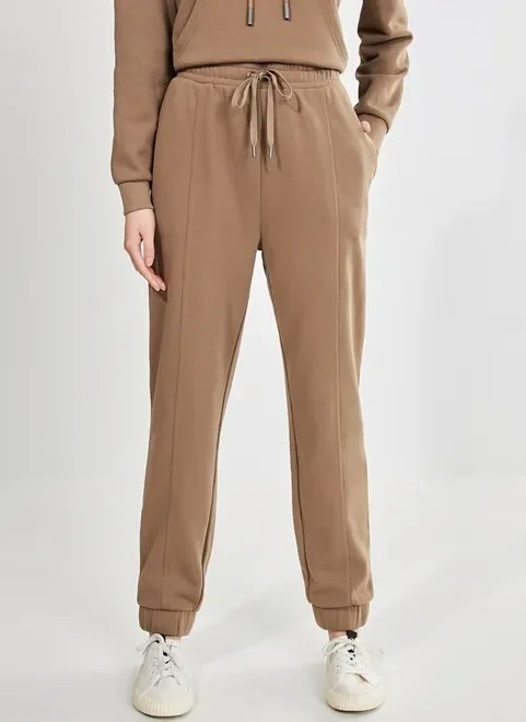 calça jogger de moletom marrom calça jogger de moletom marrom