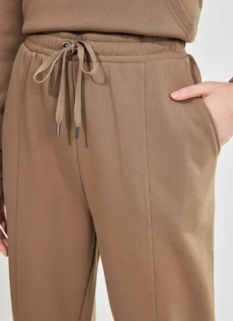 calça jogger de moletom marrom calça jogger de moletom marrom