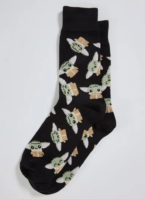 meia preta estampa baby yoda meia preta estampa baby yoda