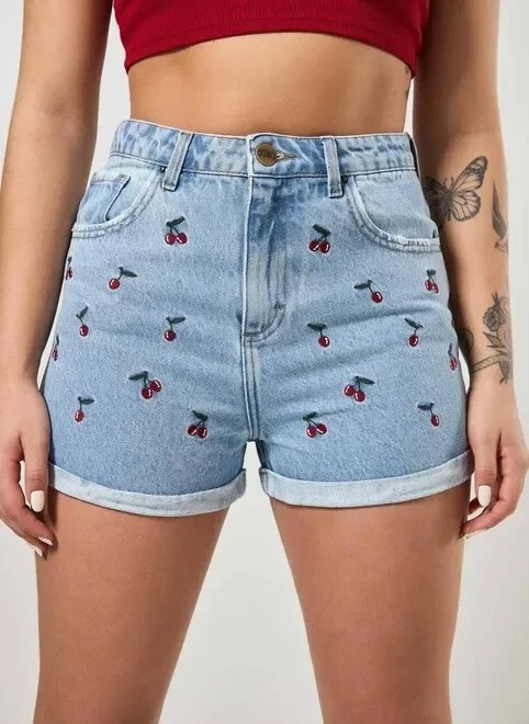 short jeans cerejas short jeans cerejas