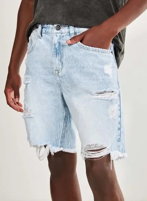 bermuda jeans clara com rasgos bermuda jeans clara com rasgos