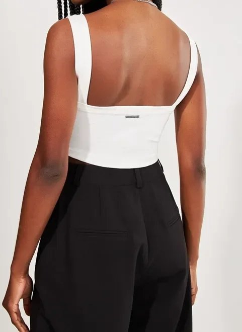 cropped com amarração na cintura cropped com amarração na cintura