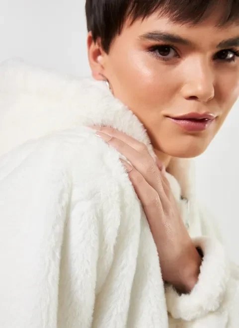 jaqueta peluda reversível jaqueta peluda reversível