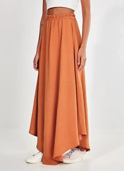 saia midi assimétrica saia midi assimétrica