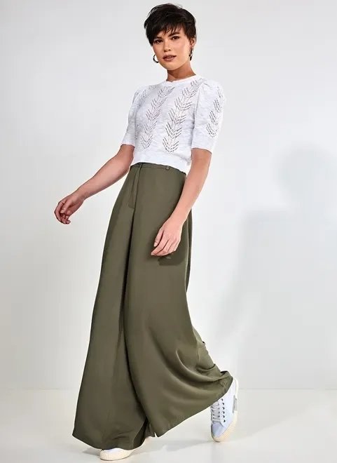 calça pantalona verde militar calça pantalona verde militar