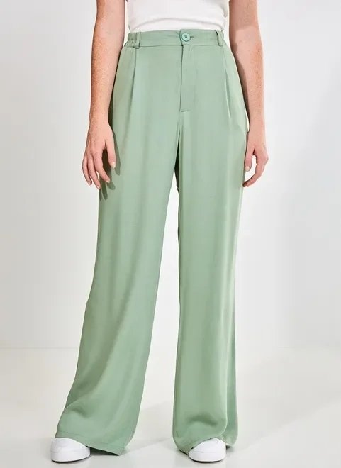 calça pantalona cintura alta verde calça pantalona cintura alta verde