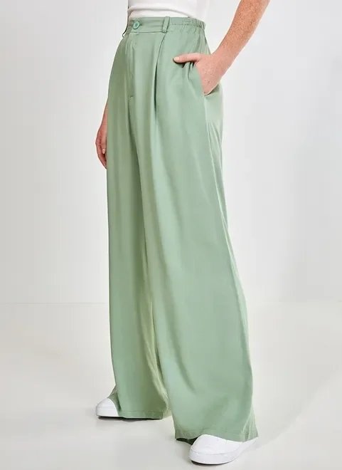 calça pantalona cintura alta verde calça pantalona cintura alta verde