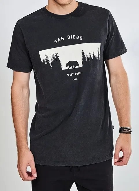 camiseta alongada preto marmorizado san diego camiseta alongada preto marmorizado san diego